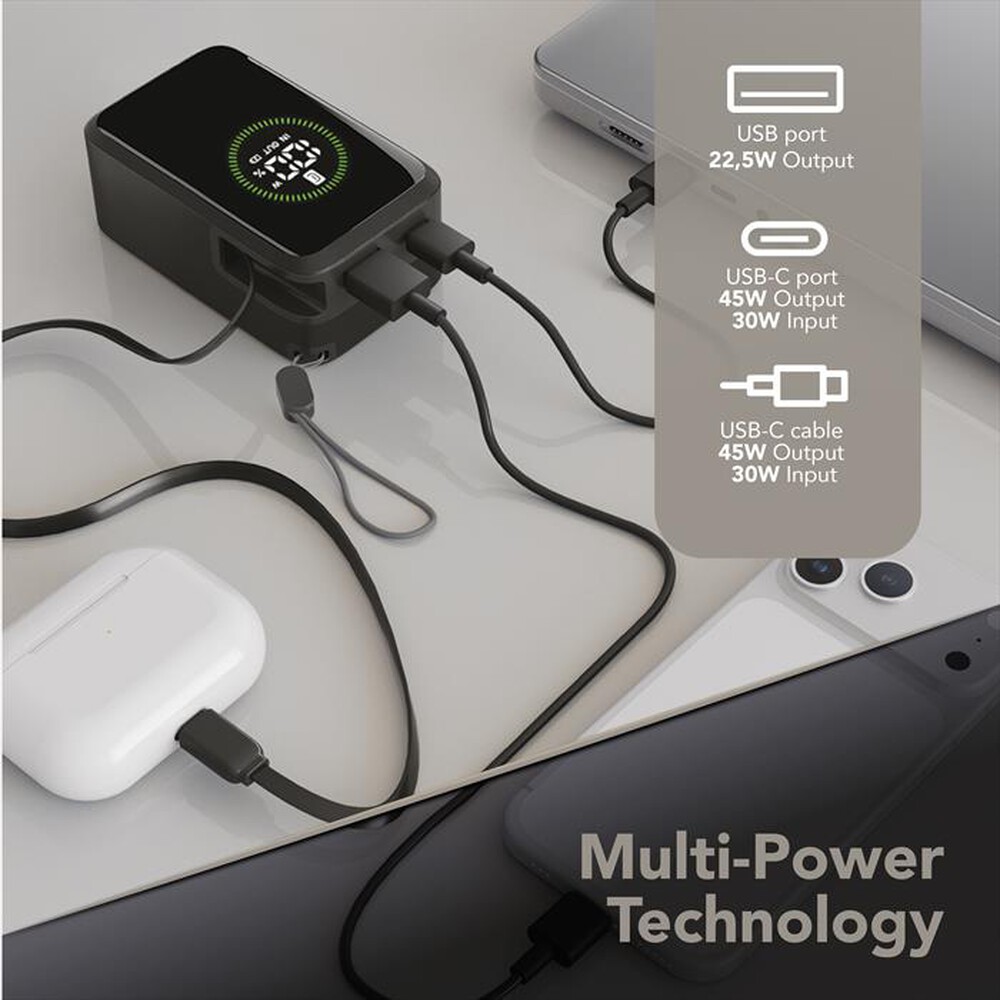 Immagine del prodotto CELLULARLINE - POWER BANK ROLLER 10000-Nero