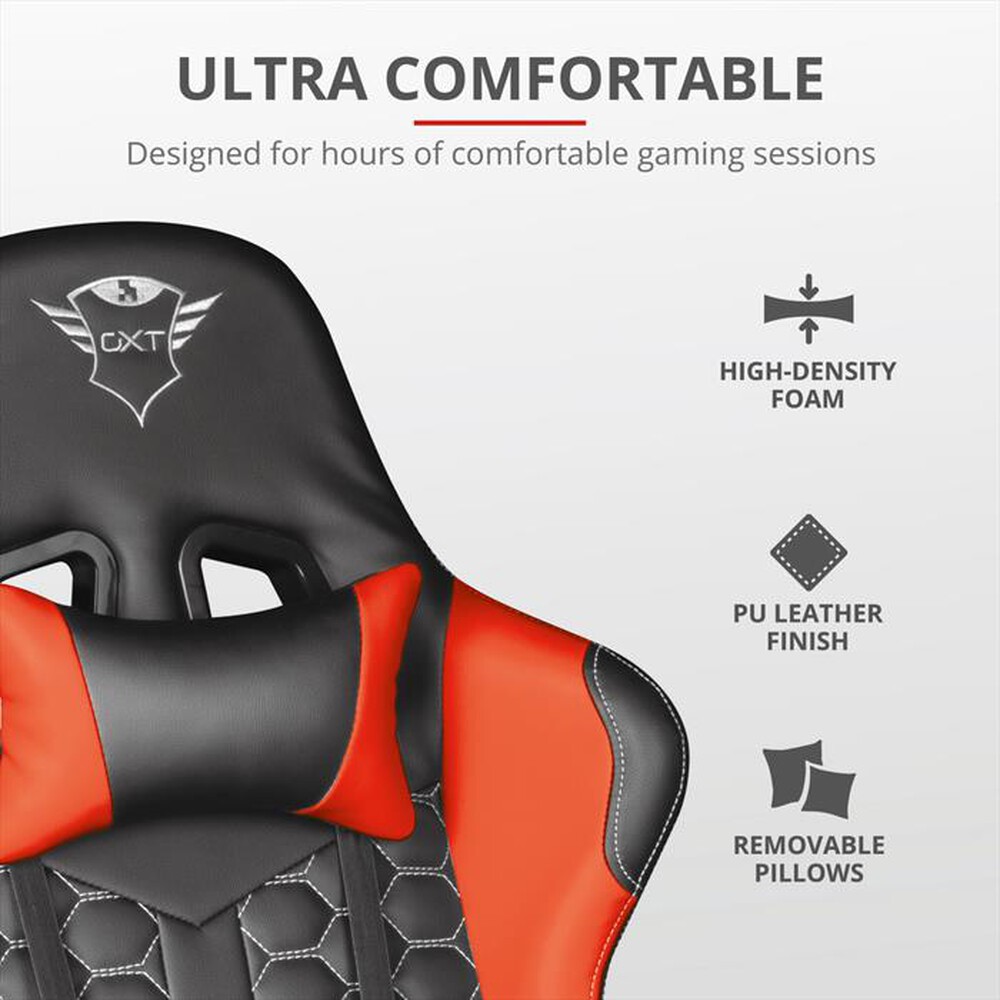 "TRUST - Sedia gaming GXT708R RESTO CHAIR-Black/Red"