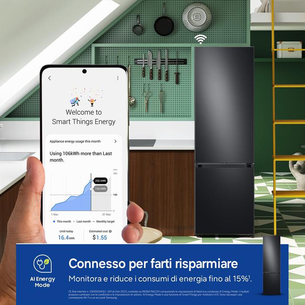 Immagine del prodotto SAMSUNG - Frigorifero combinato RB38C7B6AB1/EF BESPOKE 387l-ANTHRACITE