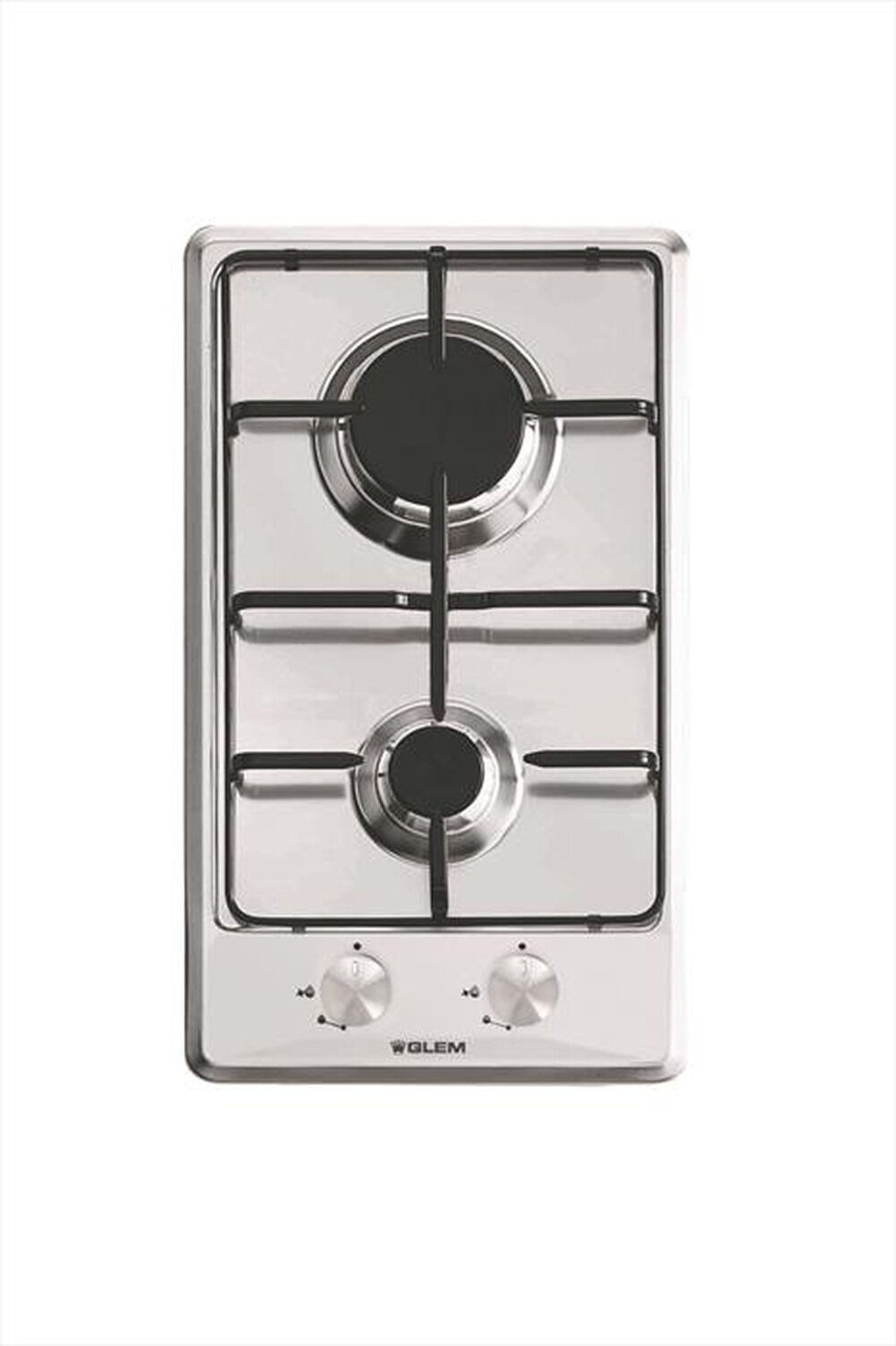 "GLEM GAS - Piano cottura a gas GT32IX 2 fuochi 29cm-Inox"