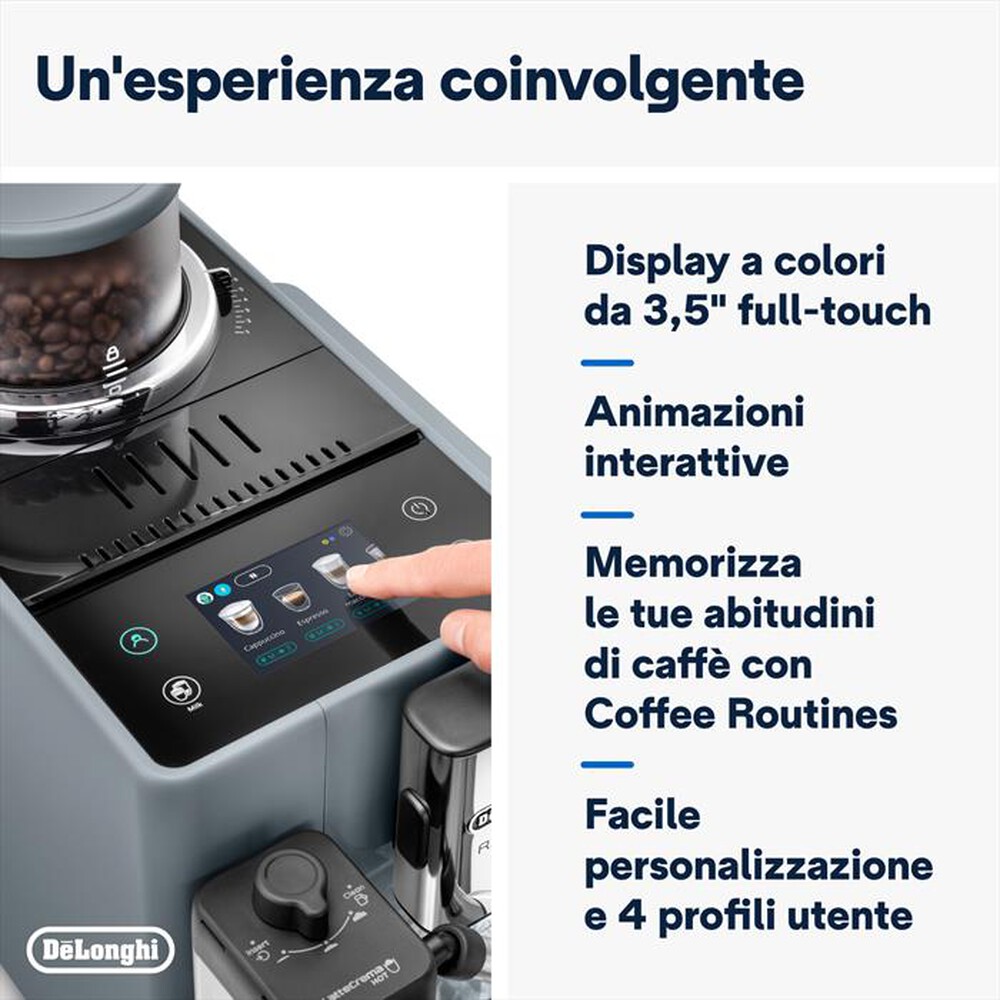 "DE LONGHI - Macchina da caffè automatica RIVELIA EXAM440.55.G-Grigio (pebble grey)"