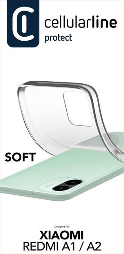 CELLULARLINE - Custodia SOFTXIAOREA1T per Redmi A1-Trasparente