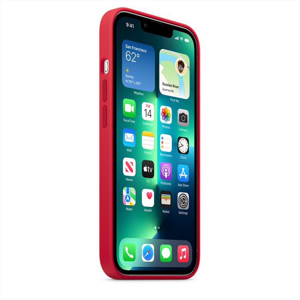 "APPLE - iPhone 13 Pro Silicone Case with MagSafe-Red"