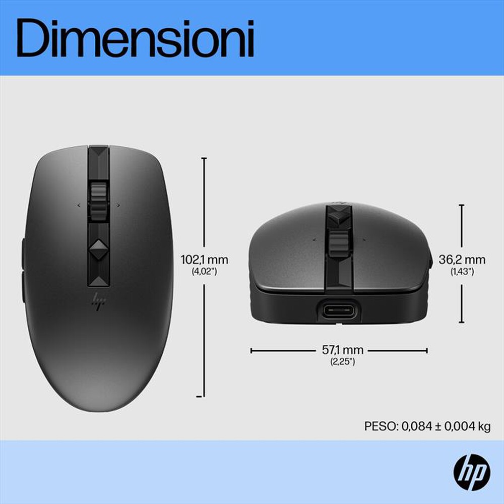 Immagine del prodotto HP - MOUSE RICARICABILE SILENT 710-Nero