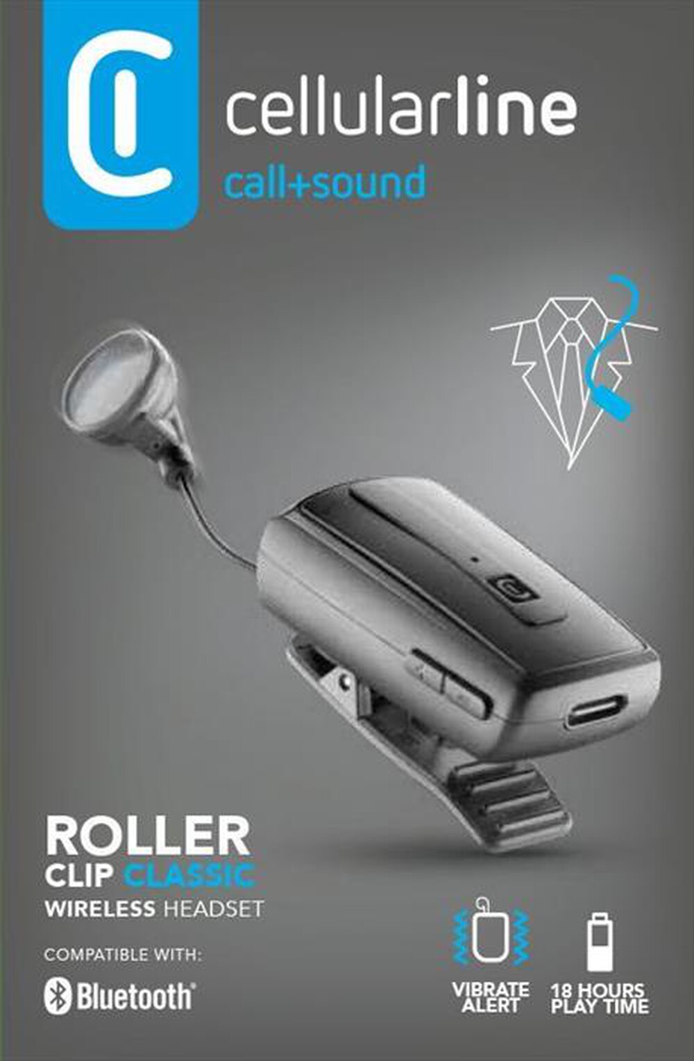 Immagine del prodotto CELLULARLINE - BTCLIPARDP Auricolari Bluetooth-Nero