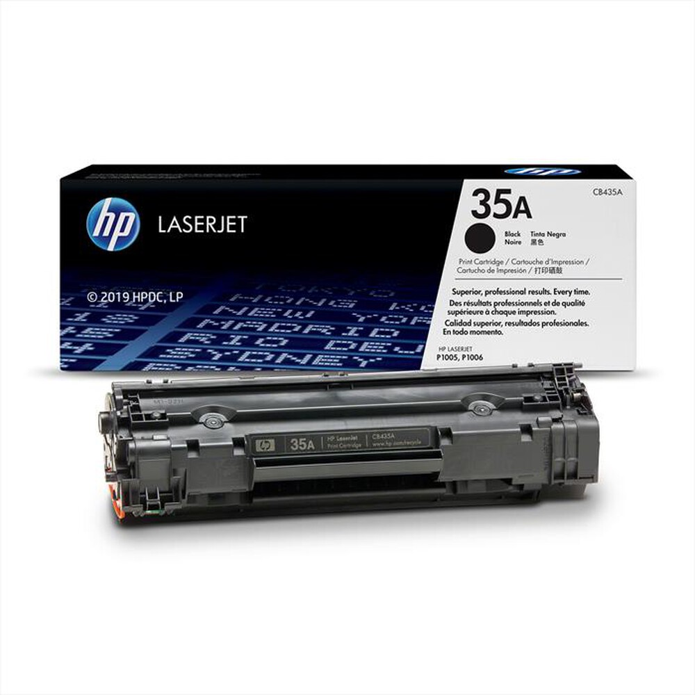 "HP - Cartuccia di stampa HP LaserJet, nero CB435A-Nero"