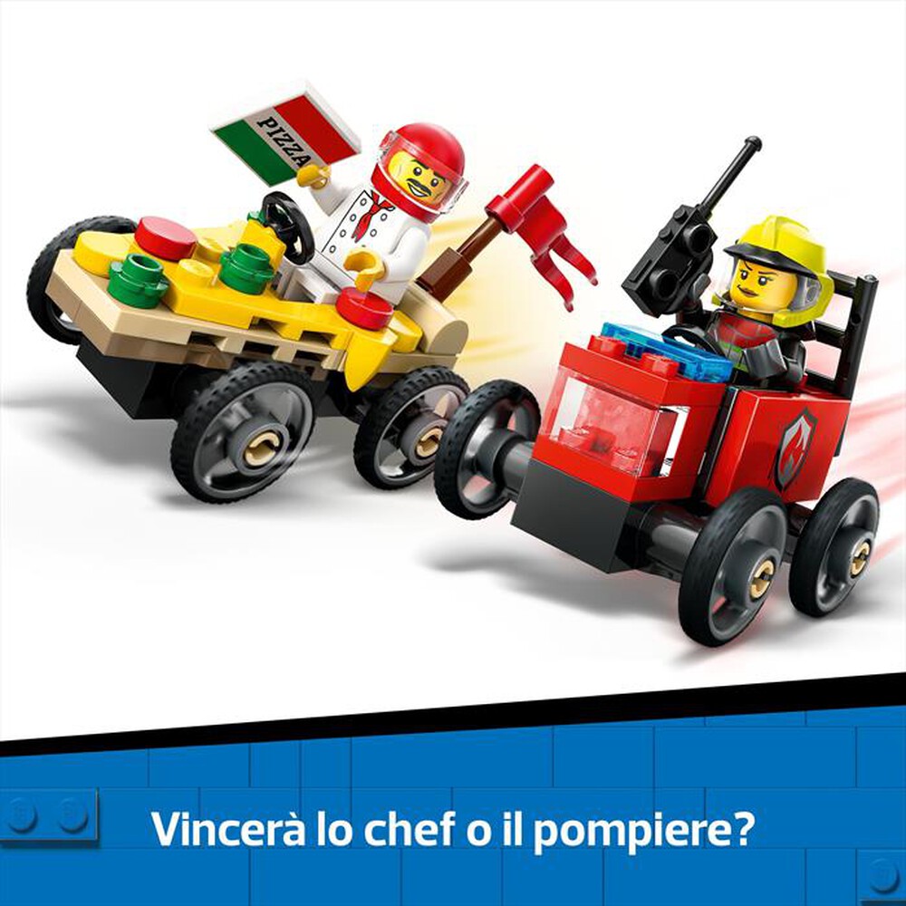 Immagine del prodotto LEGO - CITY Veicoli da corsa: pizzaiolo vs pompiere 60458