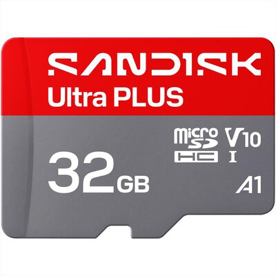 SANDISK - MEM.MICRO SD HC 32GB ULTRA PLUS A1 V10 U1 C10-grigio