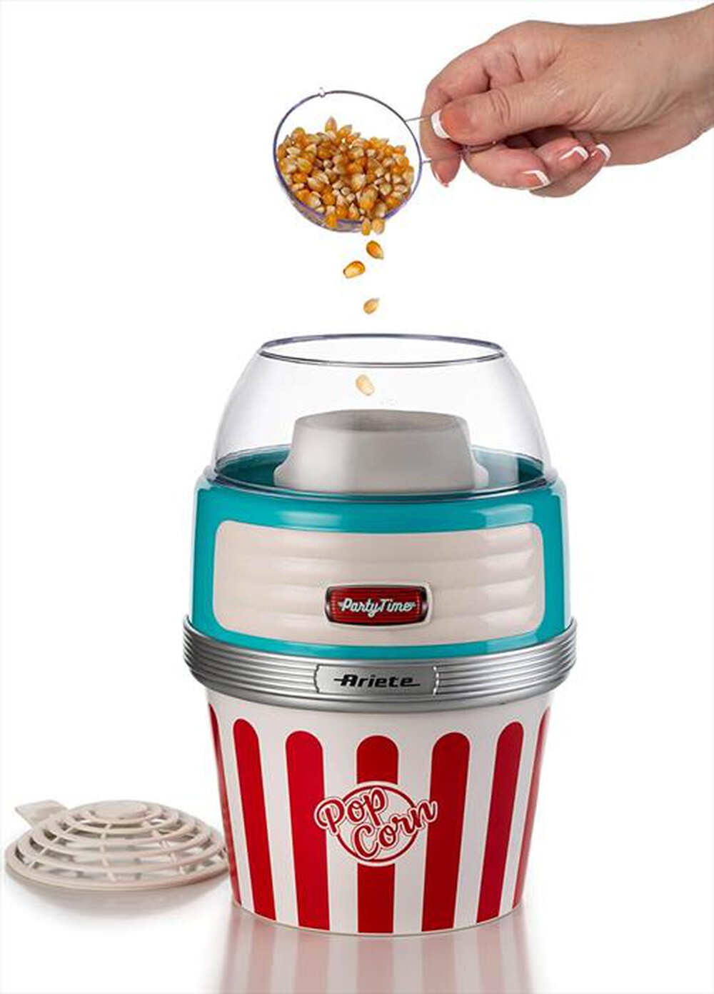 "ARIETE - 2957 Party Time Macchina per popcorn XL-celeste"