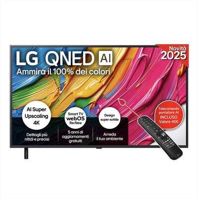 LG - Smart TV TV QNED AI UHD 4K 50" 50QNED80A6A-Nero