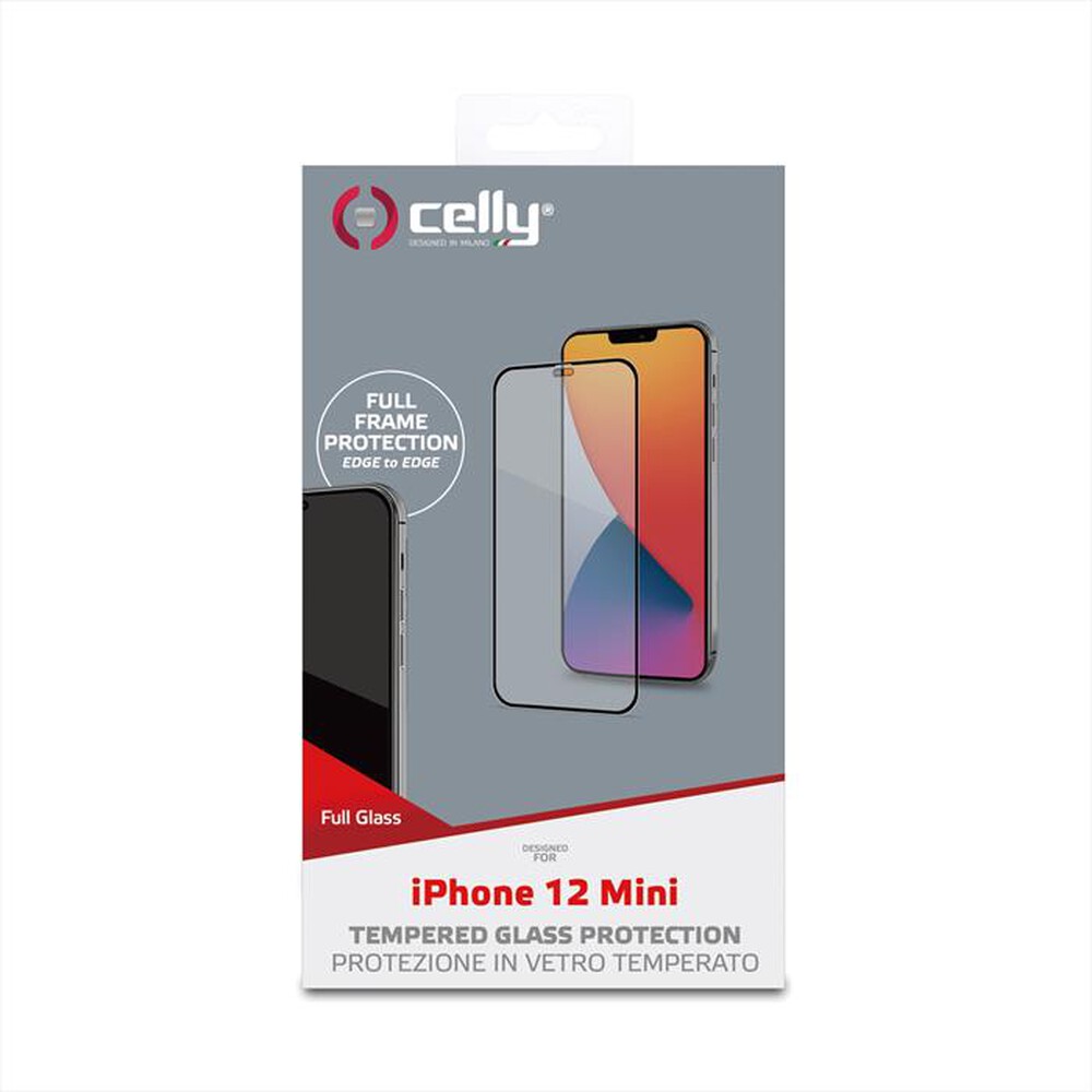 Immagine del prodotto CELLY - FULLGLASS1003BK - VETRO PROTETTIVO IPHONE 12 MINI-TRASPARENTE/VETRO TEMPERATO