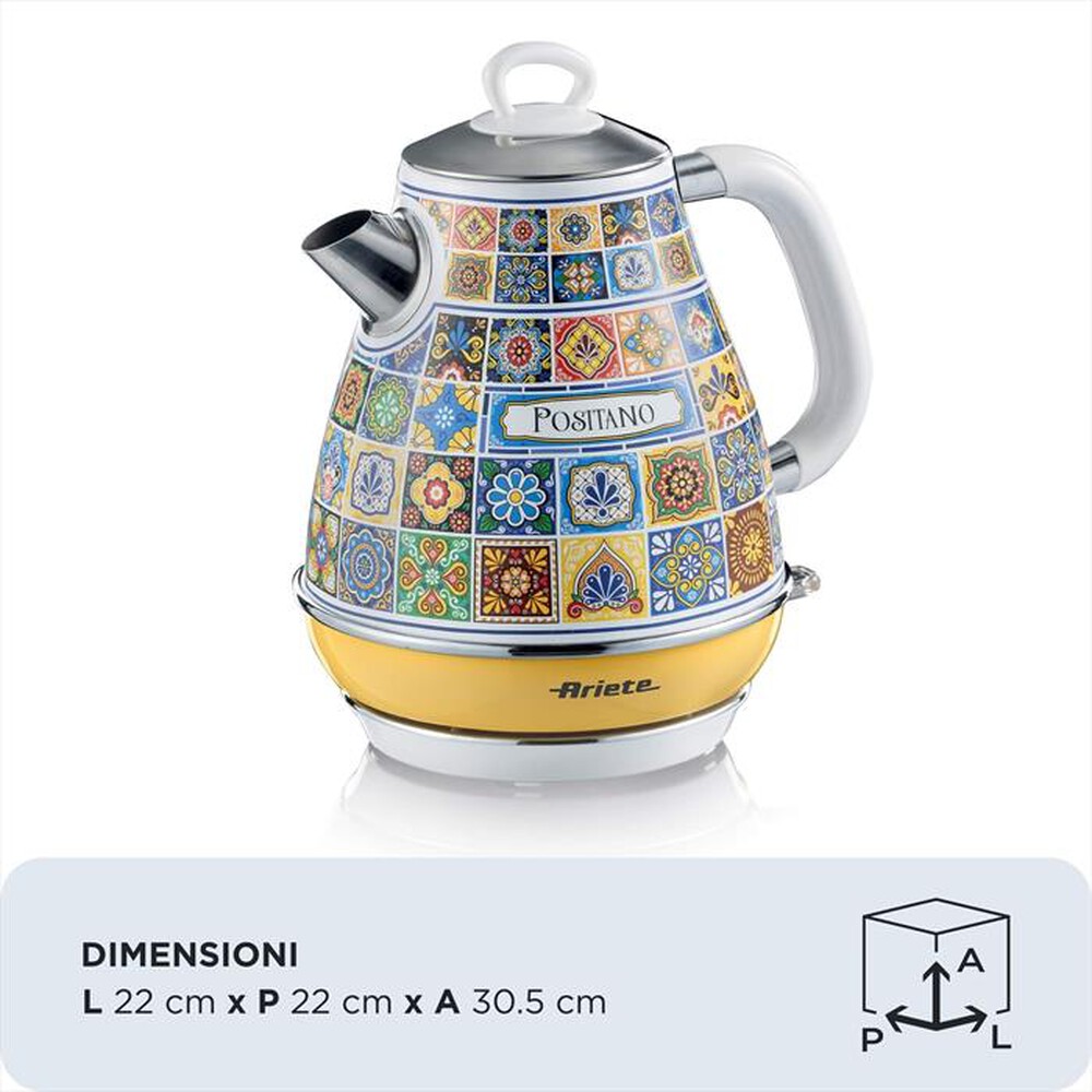 Immagine del prodotto ARIETE - 2869/0P Bollitore elettrico Positano-Multicolour,Yellow