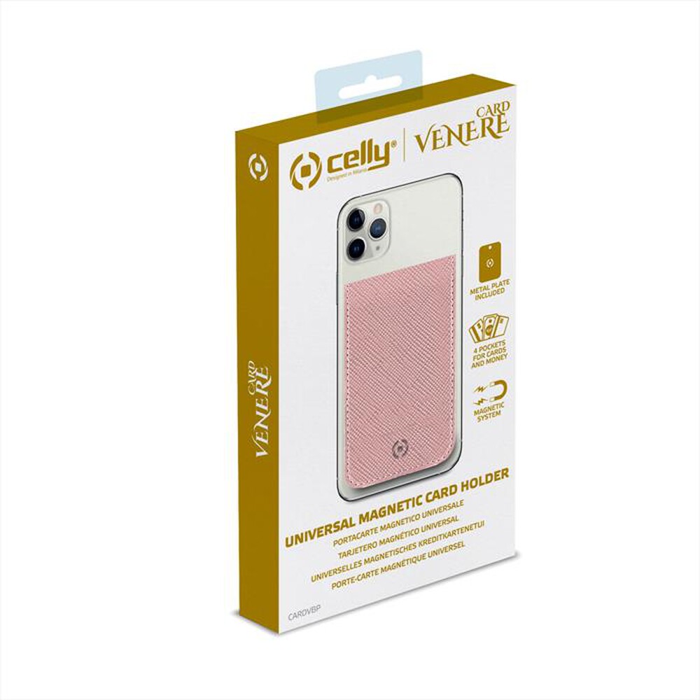 "CELLY - CARDVBP - PORTACARTE MAGNETICO-ROSA/SIMILPELLE"