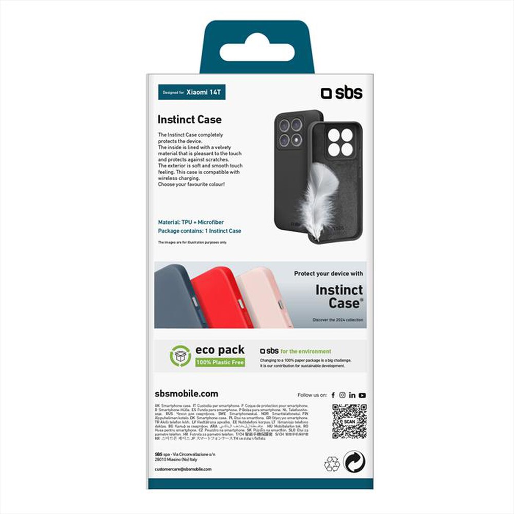 "SBS - Cover Instinct TEINSTXI14TK per Xiaomi 14T-Nero"