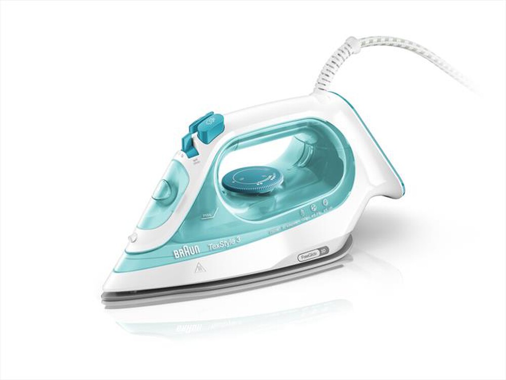 "BRAUN - Ferro da stiro a vapore TEXSTYLE 3 SI3041GR-Bianco/Verde"