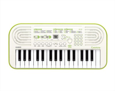 CASIO - Tastiera digitale SA-50H7-BIANCO- VERDE LIME