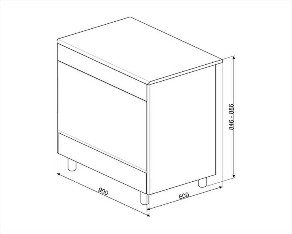 Immagine del prodotto SMEG - Cucina a gas SX91SV9 Classe A-inox