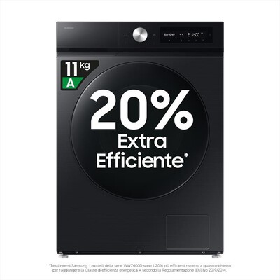 SAMSUNG - Lavatrice WW11DB7B94GBU3 11 Kg Classe A-NERO