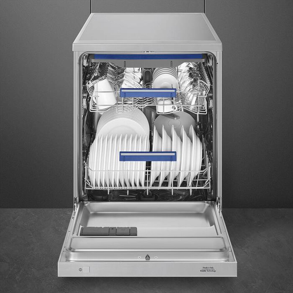 "SMEG - Lavastoviglie LVS342CQSX Classe C 14 coperti-Argento"