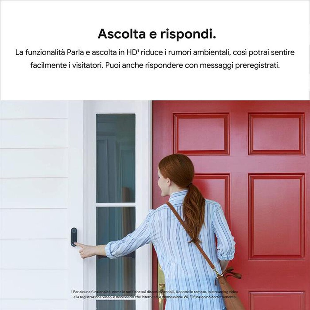 "GOOGLE - NEST DOORBELL (CON CAVO)-Nero"