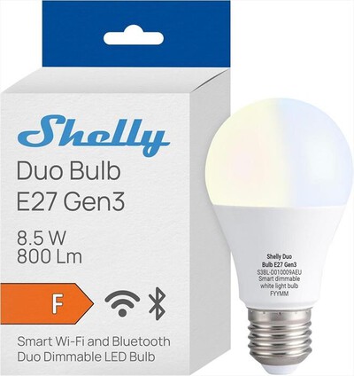 SHELLY - Lampadina smart E27 DUO BULB E27 GEN-bianco