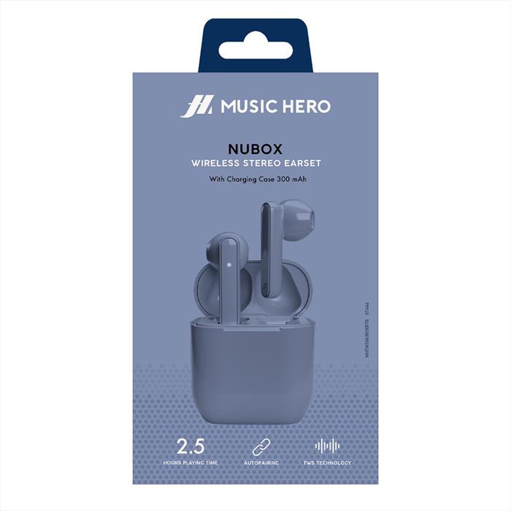 "SBS - Auricolare TWS MHTWSNUBOXBTB-Blu"
