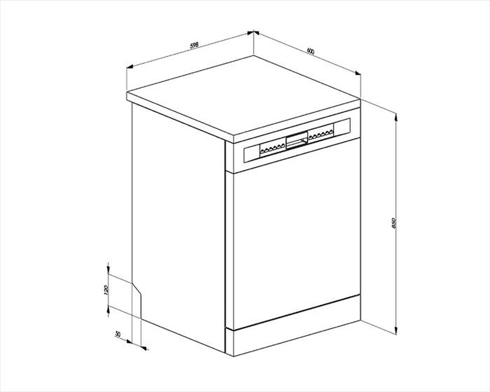 "SMEG - Lavastoviglie LVS323EU Classe E 13 coperti-silver"