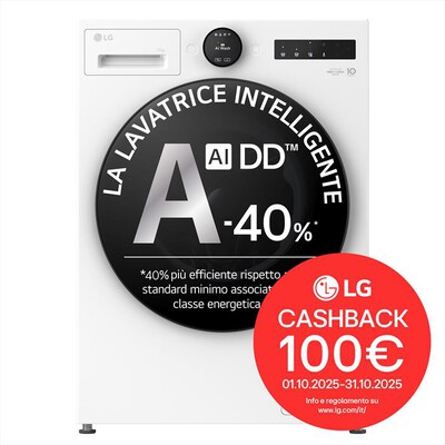 LG - Lavatrice AI DD F4X7011TWB 11 Kg Classe A-Ivory White