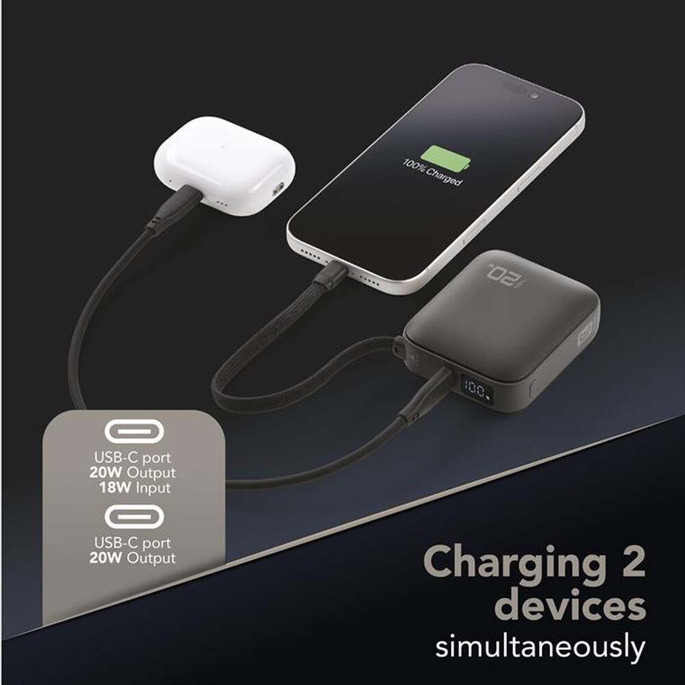 Immagine del prodotto CELLULARLINE - Power bank POCKET 10000 MAH 20W PORTA USB-C-Nero