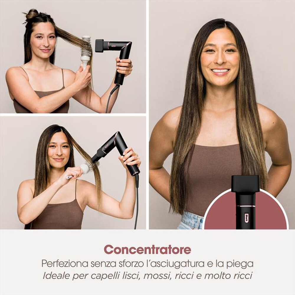 "SHARK - Styler e asciugacapelli FLEXSTYLE 3 in 1 HD424EU-nero/oro rosa"