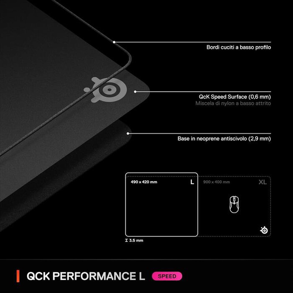 Immagine del prodotto STEELSERIES - QCK PERF L - SPEED-Nero