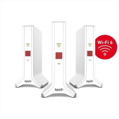 FRITZ! - Router MESH WI-FI SET 4200 3-PACK-bianco/rosso