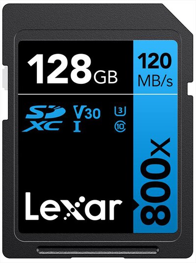 LEXAR - 128GB SDXC PROFESSIONAL 800X-Black/Blue