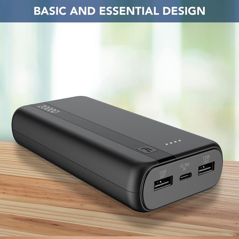 Immagine del prodotto CELLULARLINE - Caricabatterie Portatile PBENTRY20000K-Nero