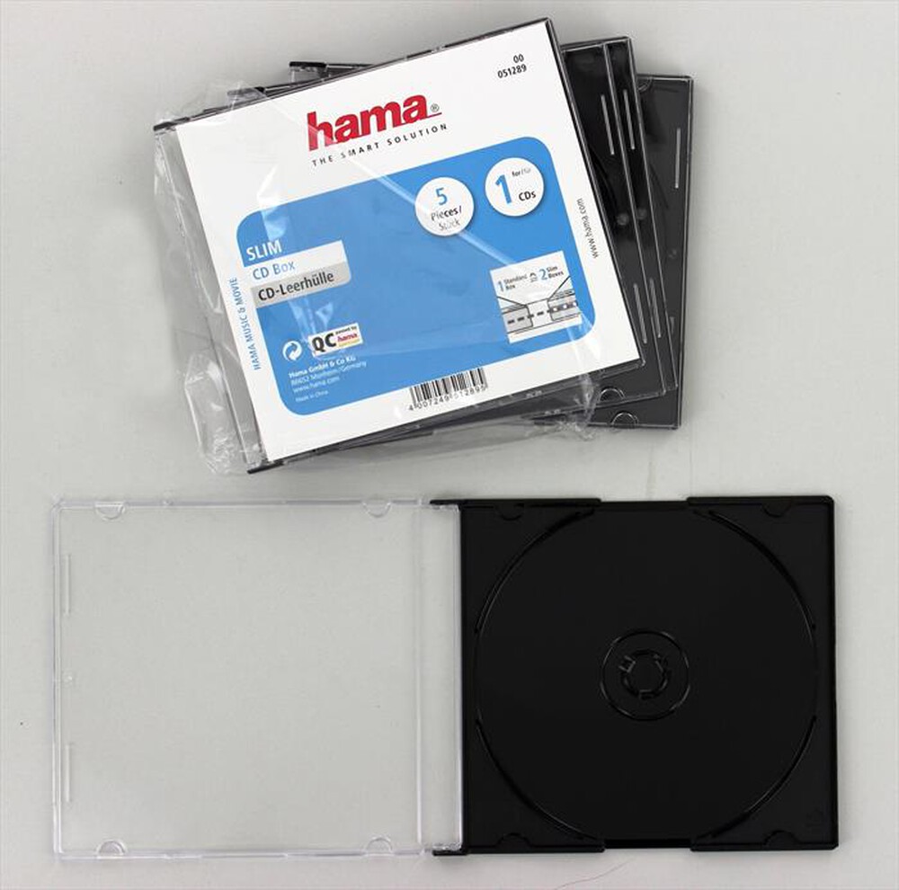 "HAMA - Custodia CD slim - 5pz. 07451289 - NERO"