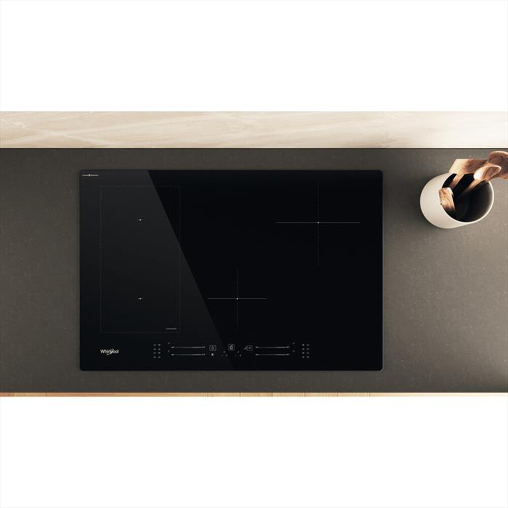 "WHIRLPOOL - Piano induzione CLEANPROTECT WL S2177 CPNE 77 cm-Nero"