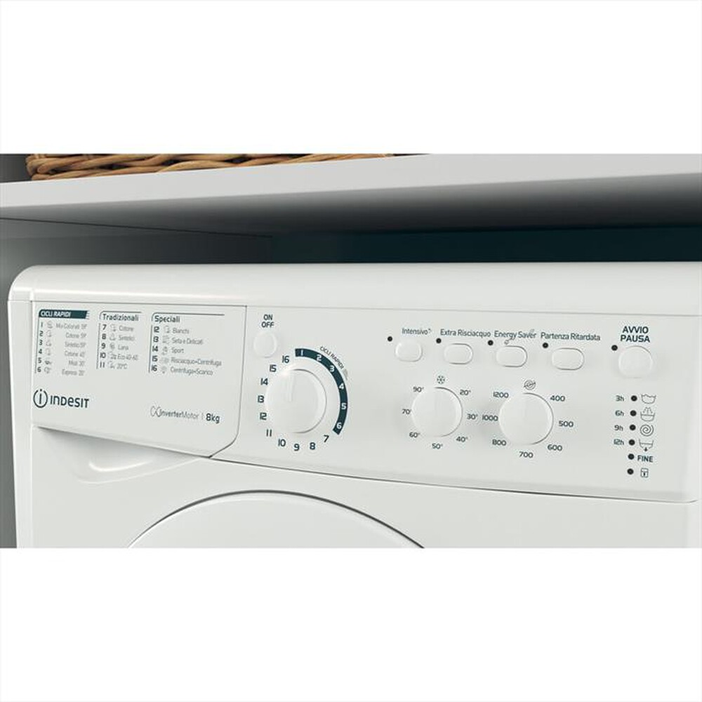Immagine del prodotto INDESIT - Lavatrice EWC 81283 W IT N 8 Kg Classe D