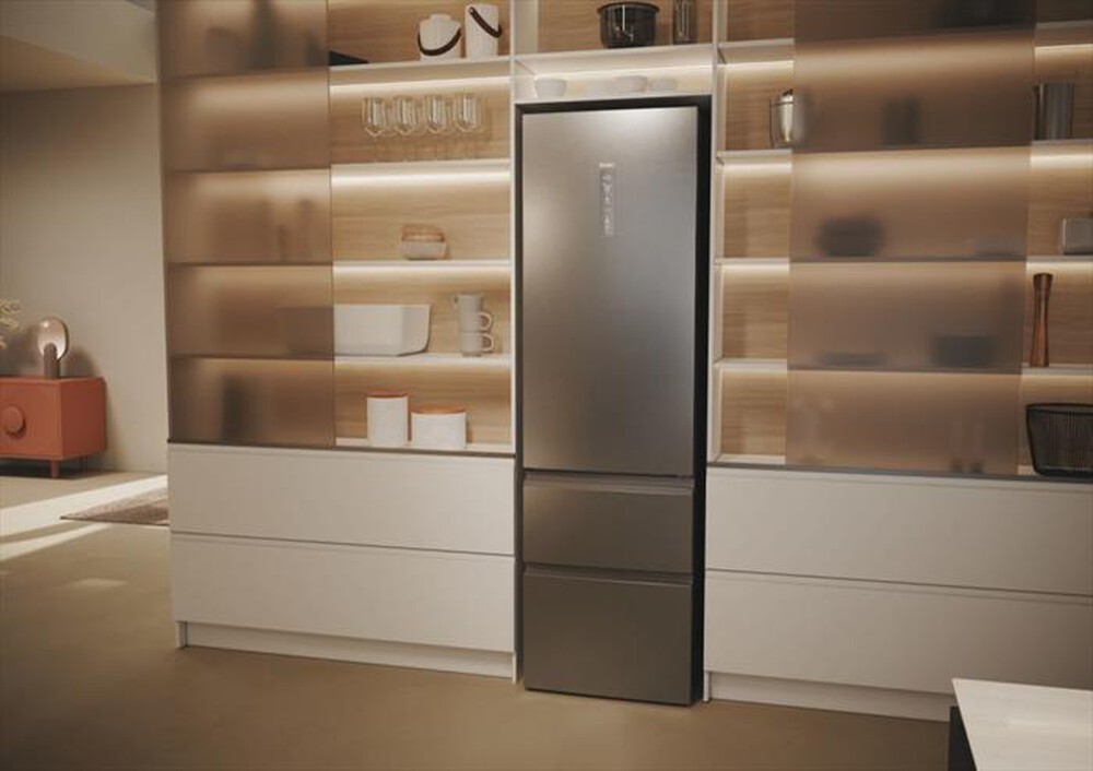 "HAIER - Frigorifero combinato HTW5620DNMG Classe D 414 lt-Argento"