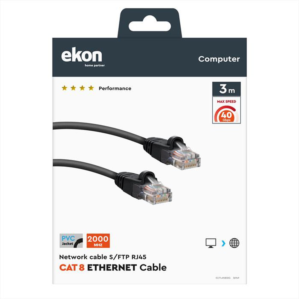 Immagine del prodotto EKON - Cavo di rete per PC ECITLAN830G-Nero