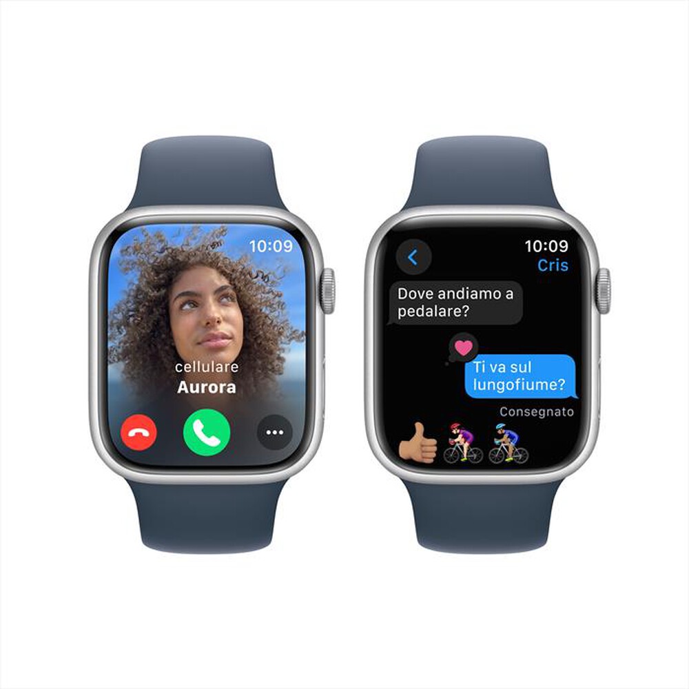 "APPLE - WATCH SERIES 9 GPS CASSA 45MM - M/L-Blu Tempesta"