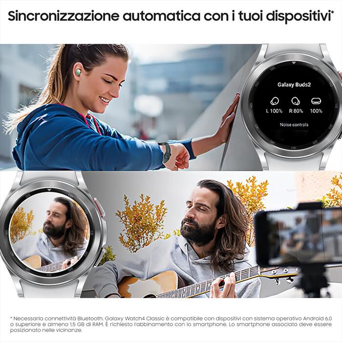 SAMSUNG GALAXY WATCH4 CLASSIC 42MM BT Black Euronics