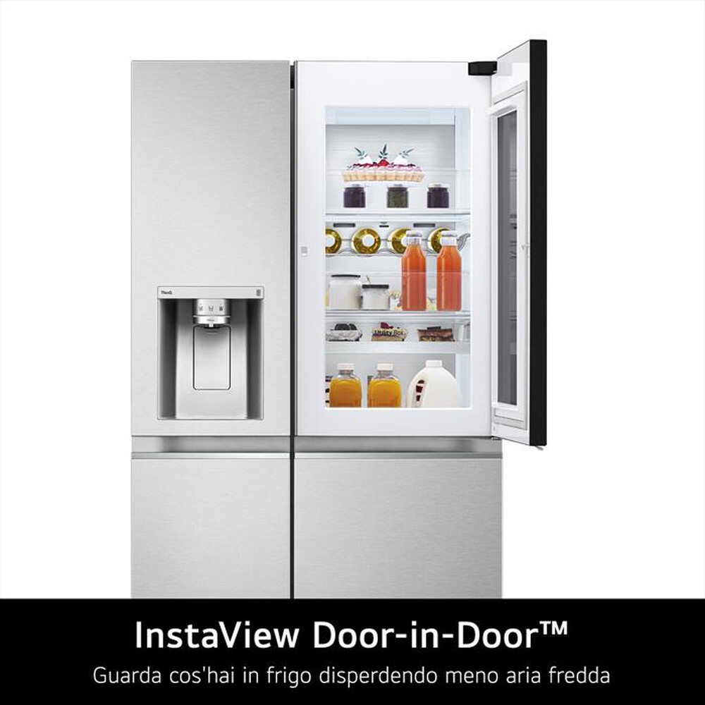 "LG - Frigorifero side by side GSXV90MBAE Classe E 635lt-Stainless steel"