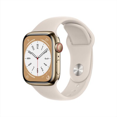 APPLE - Watch Series 8 GPS + Cellular 41mm Acciaio-Oro - Galassia