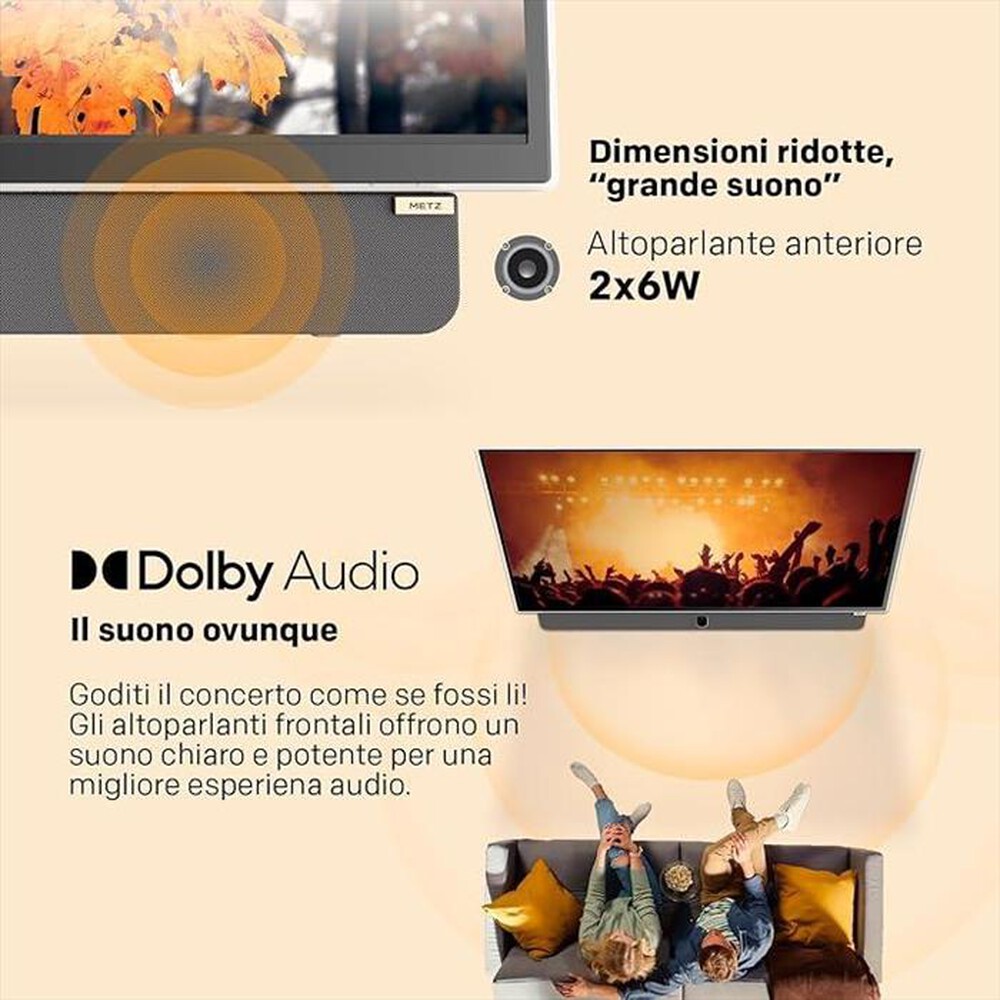"METZ - Smart TV LED FHD 24\" 24MPE7000Z-BIANCO"