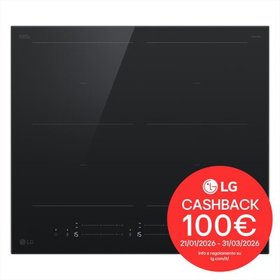LG - Piano cottura induzione CBIZ2437B 59 cm-Nero Schott