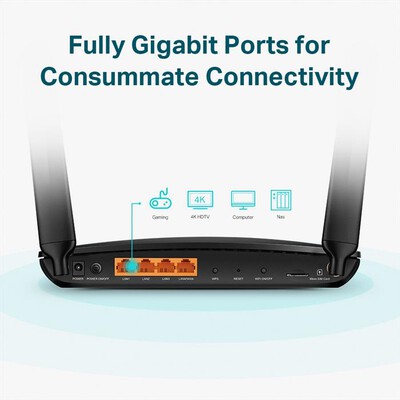 TP-LINK - ARCHER MR600 - ROUTER 4G+ CAT6 FINO A 300M