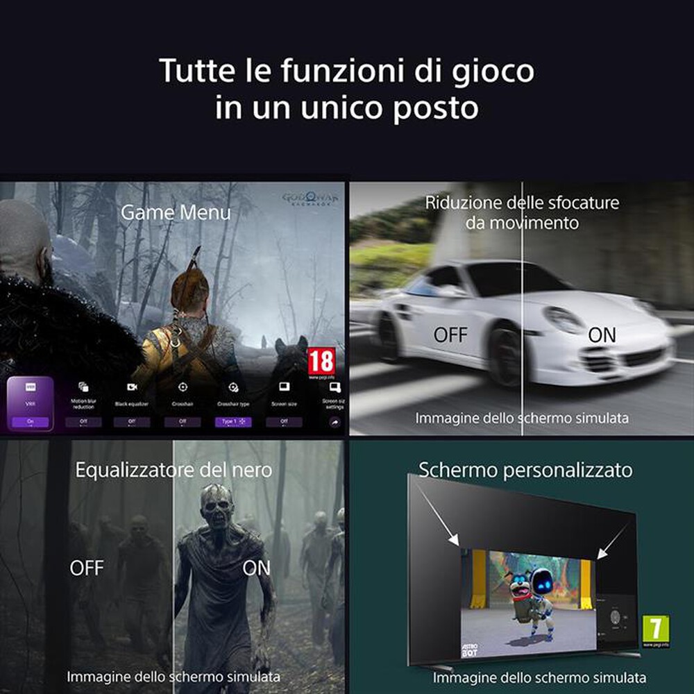 Immagine del prodotto SONY - Smart TV MINI LED FHD 85" K85XR55BP.CEI-Nero