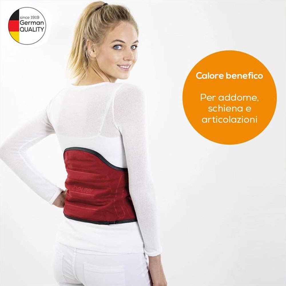 "BEURER - Termoforo singolo HK 55 EASYFIX-Grigio, Rosso"
