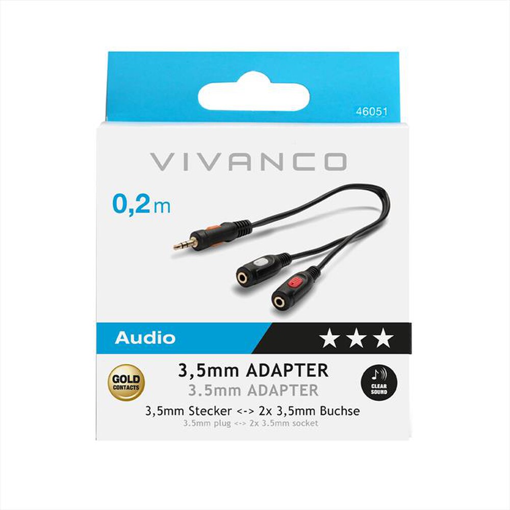 Immagine del prodotto SBS - VVAJACK35M2JACKF02-Nero