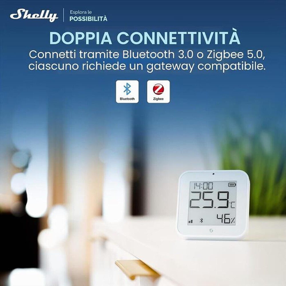 Immagine del prodotto SHELLY - Sensore temperatura e umidit&agrave; H&T GEN3-bianco